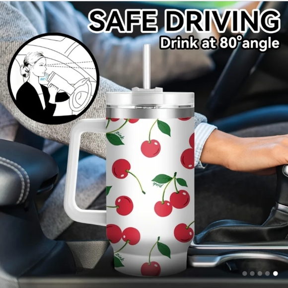 Cherry Print Insulated Tumbler..Price Is Firm - Picture 5 of 5